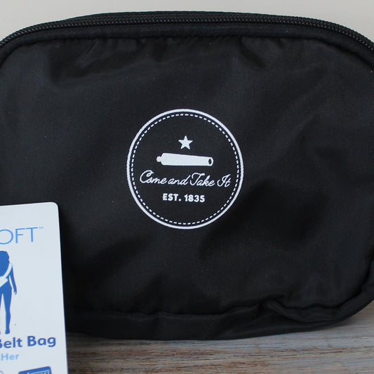 Come and Take It Belt Bag – AeroLoft Anywhere Crossbody for Him or Her | Black Gonzales TX Bag