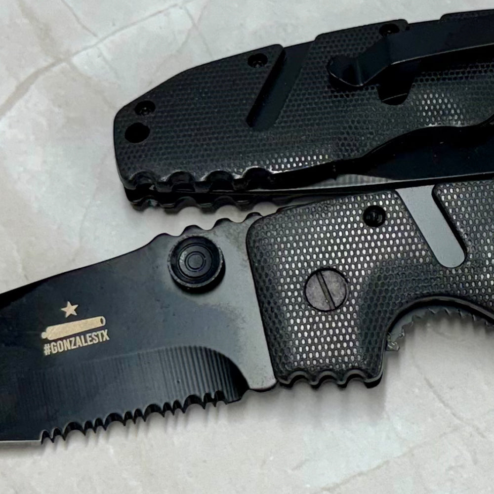 Black Come and Take It Folding Knife – Tactical Pocket Knife | Gonzales TX Souvenir