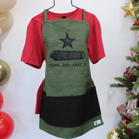Come and Take It Embroidered Apron – Gonzales TX
