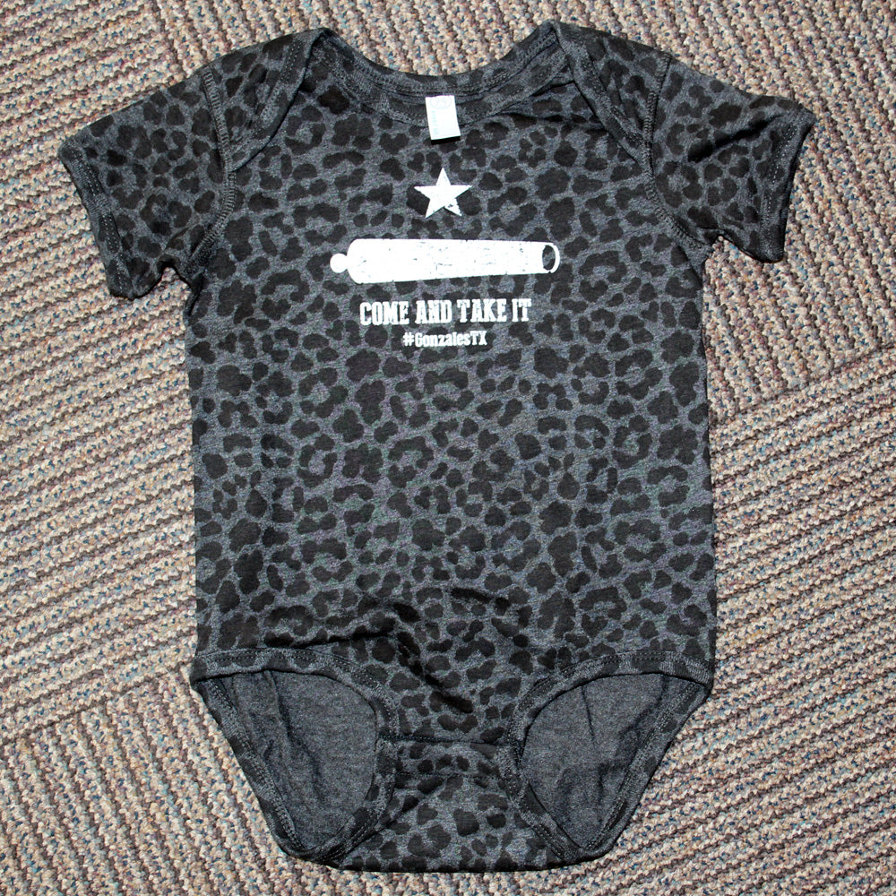 Black Leopard Come and Take It Baby Onesie – Rabbit Skins Infant Bodysuit | Gonzales TX