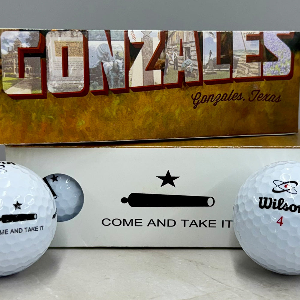 Come and Take It Golf Balls – Set of 3 Wilson Golf Balls | Gonzales TX Souvenir Gift Box